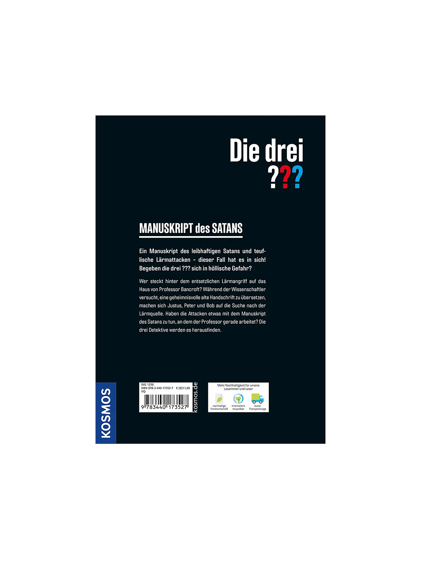 KOSMOS VERLAG | Die Drei Fragezeichen - Manuskript des Satans | 